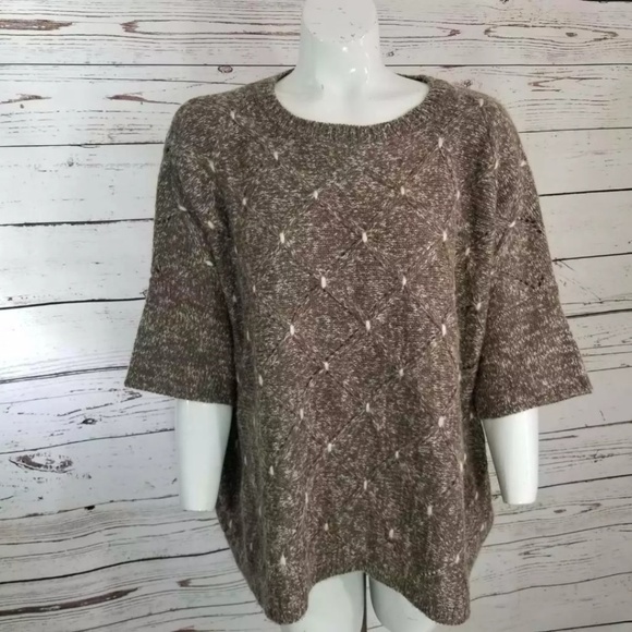 Hem & Thread Sweaters - Hem & Thread Sweater Brown Marled Oversized M/L